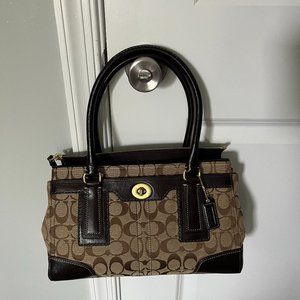 Elegant Brown and Tan Satchel